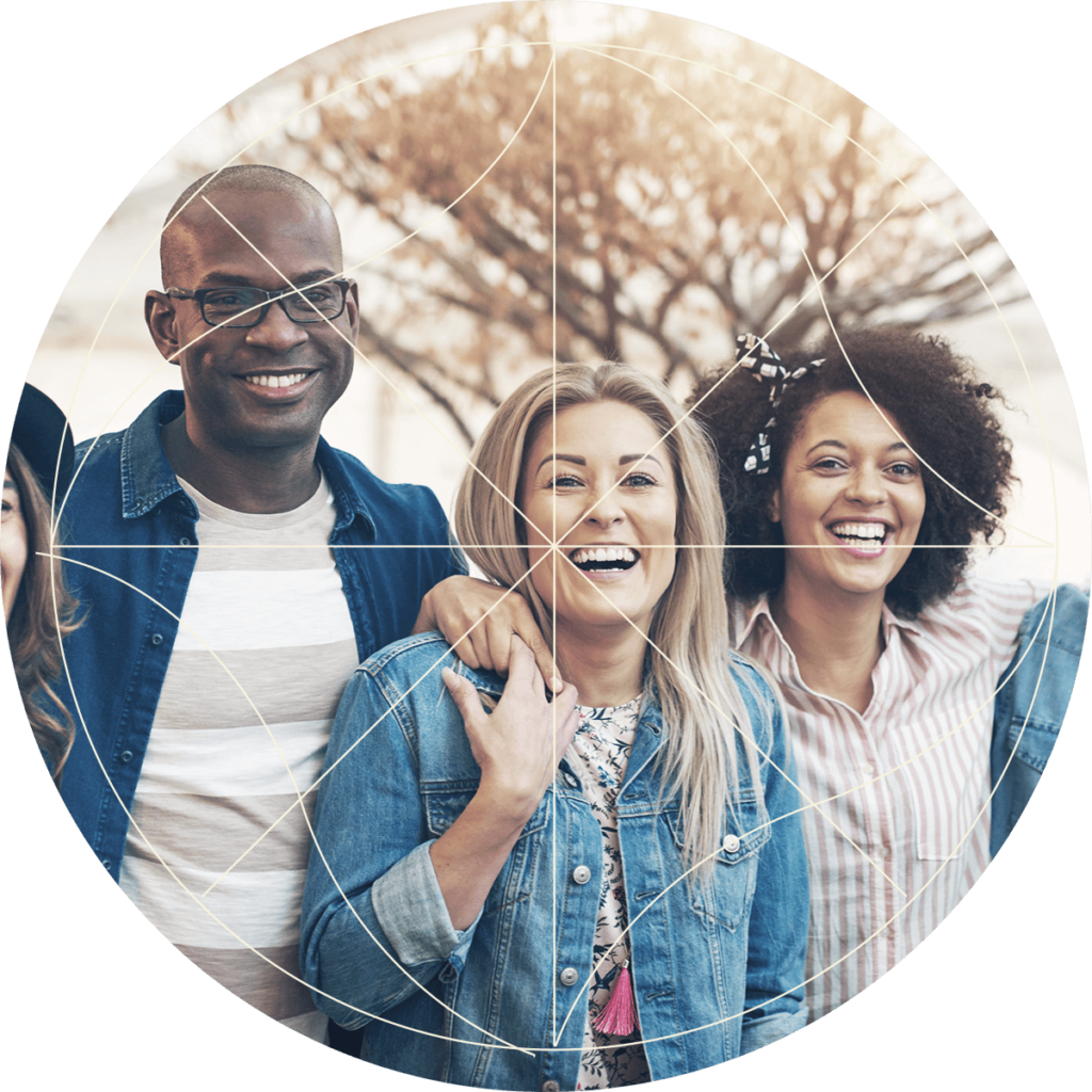 Group of friends smiling