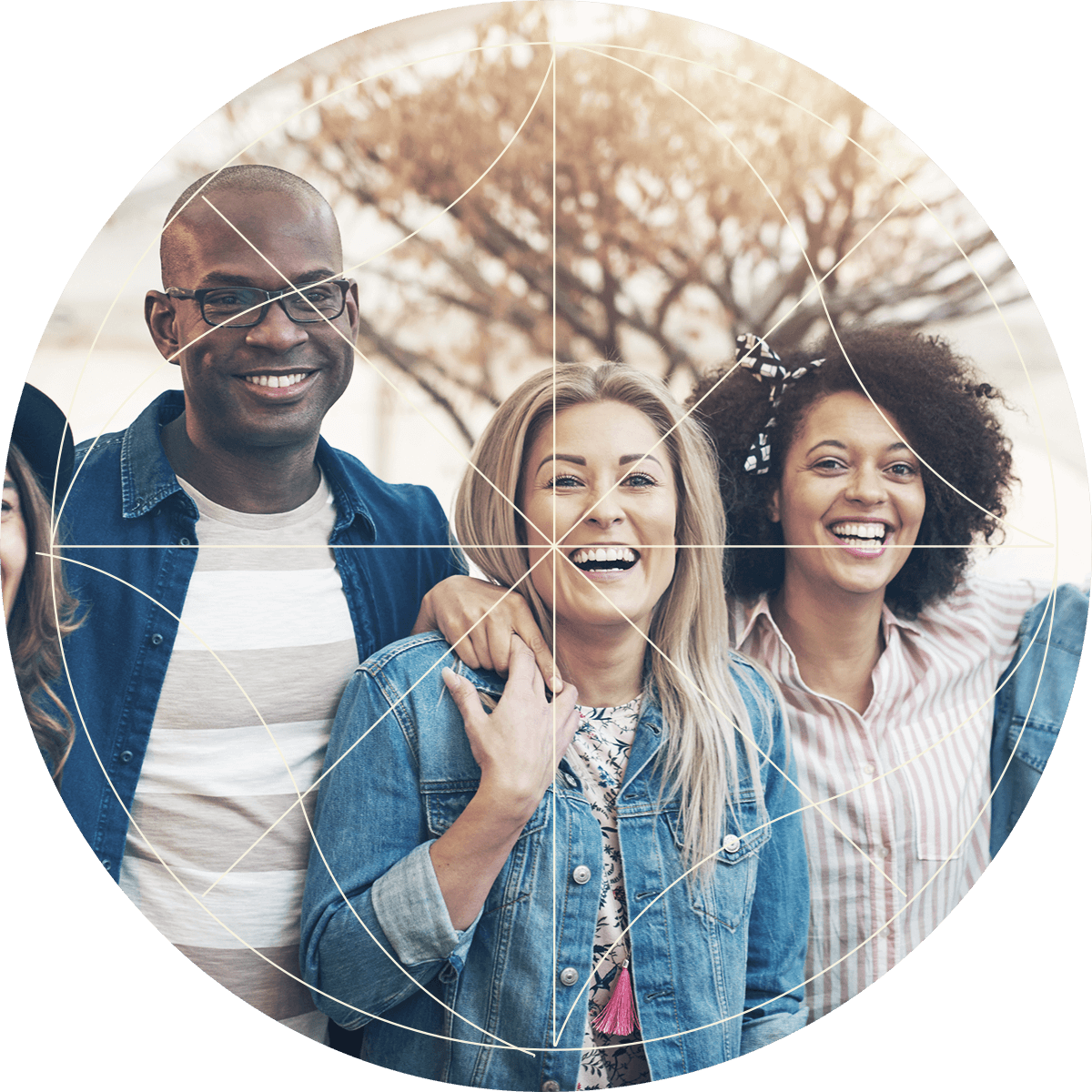 Group of friends smiling